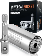 Super Universal Socket Tool, 7-19mm Universal Socket Wrench Set, Gator Grip w...