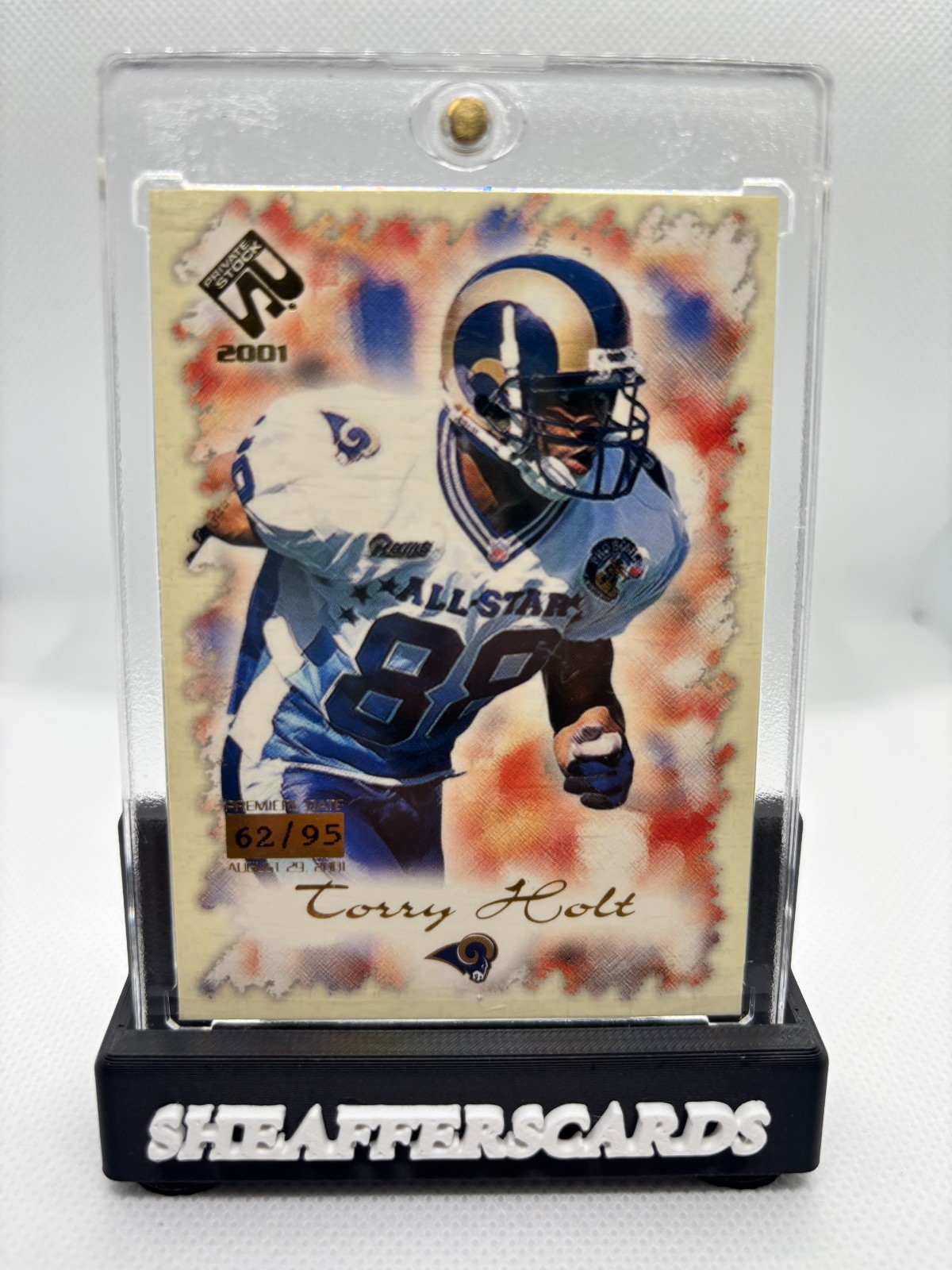 2001 Pacific Private Stock #81 Torry Holt /95 Premiere Date