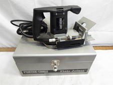 Porter Cable model 555 Type 3 Plate Joiner Biscuit Tool w/Metal Box Case