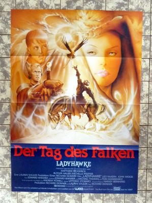 TAG DES FALKEN Ladyhawke A1-FILMPOSTER Ger 1-Sheet ´85 M. PFEIFFER Rutger HAUER