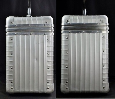 RIMOWA Topas Pilot Case 38L Silver Aluminum Suitcase Trolley