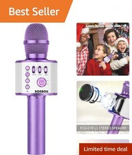 Wireless Bluetooth Karaoke Microphone, 3-in-1 Portable Handheld Mic Speaker M...
