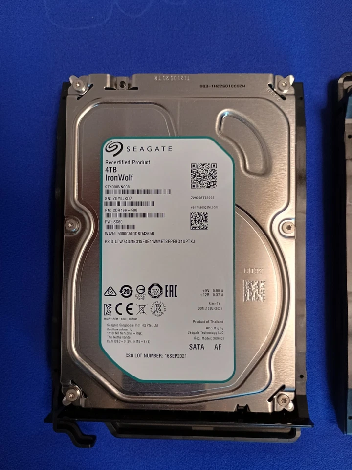 Seagate IronWolf - ST4000VN008 - interne 3,5" Sata3 NAS CMR Festplatte 4TB