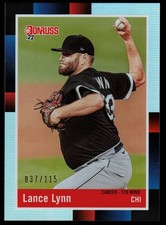 Lance Lynn - 2022 Panini Donruss Retro 1988 Career Stat Line /115 #267 FREE SHIP