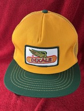 VTG Dekalb Flying wings mesh seed corn swingster USA Patch snapback hat USA