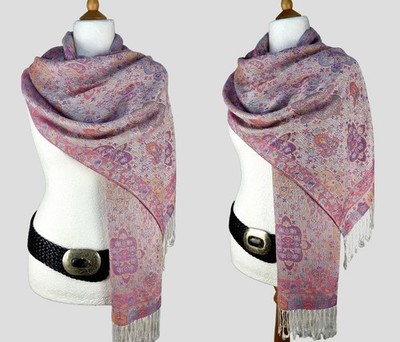 Bufanda Italy Pashmina Paisley para mujer con estampado floral, ligera, bufan...