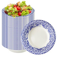 Paper Bowls, 200 Count Disposable Soup Bowl, Heavy Duty Printed Disposable Bo...