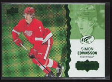 2023-24 Upper Deck Ice #143 Simon Edvinsson Green Detroit Red Wings