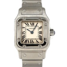 Authentic Cartier Santos Galbe SM W20056D6 Stainless Steel Quartz #270-004-2...