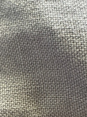 (2) Restoration Hardware Lined Textured Belgian Linen Drapery Nickel 50'' x 120''
