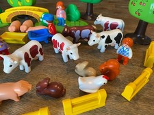 123 Playmobil Bauernhof Tiere, Z&auml;une, Figuren, Platten top Konvolut Paket