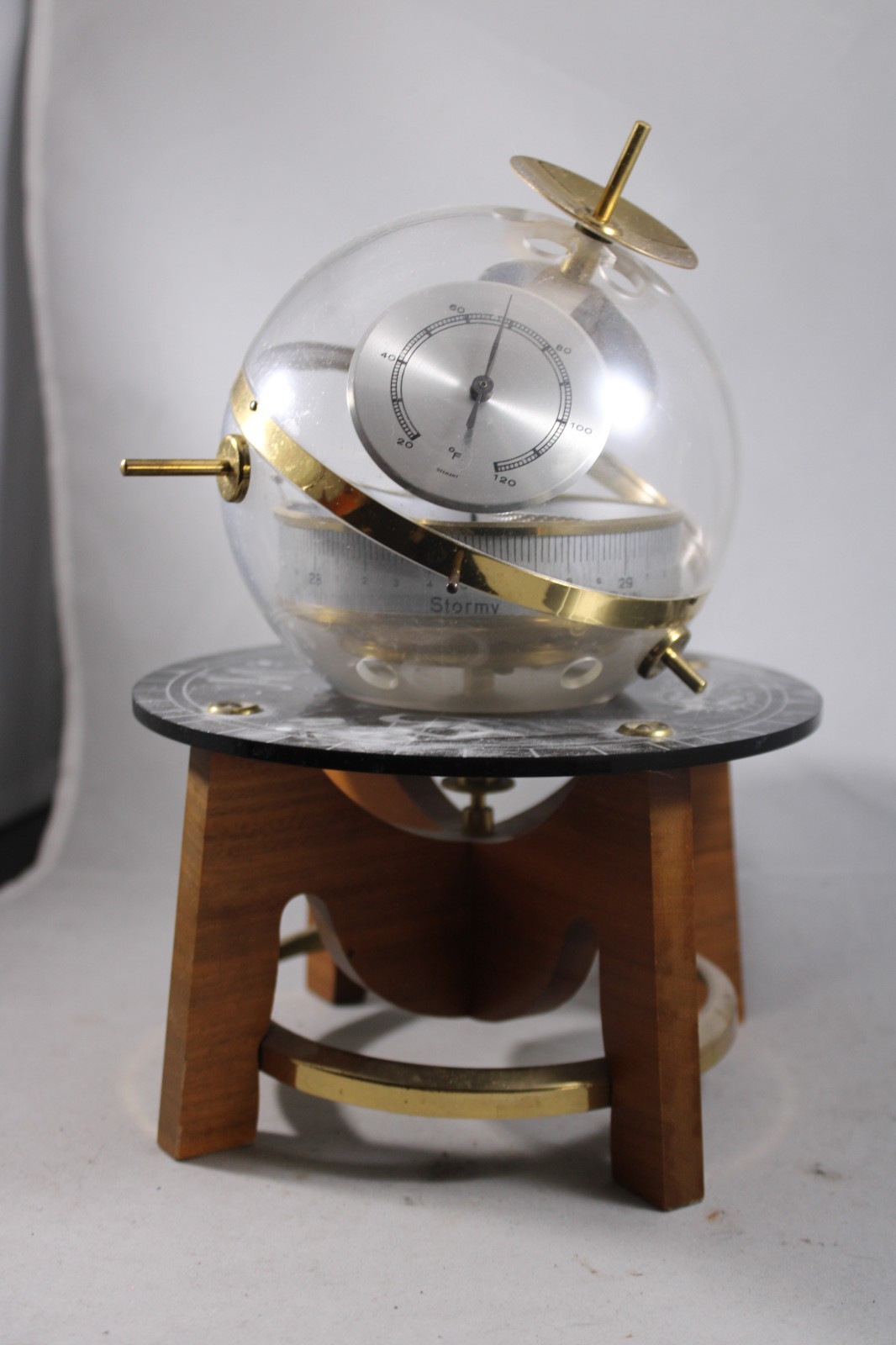 Vintage Sputnik Germany Weather Instrument Barometer Hydrometer Thermometer Rare