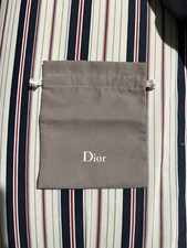 DIOR DRAWSTRING pochette POUCH Gray Dior New 6" x 5"