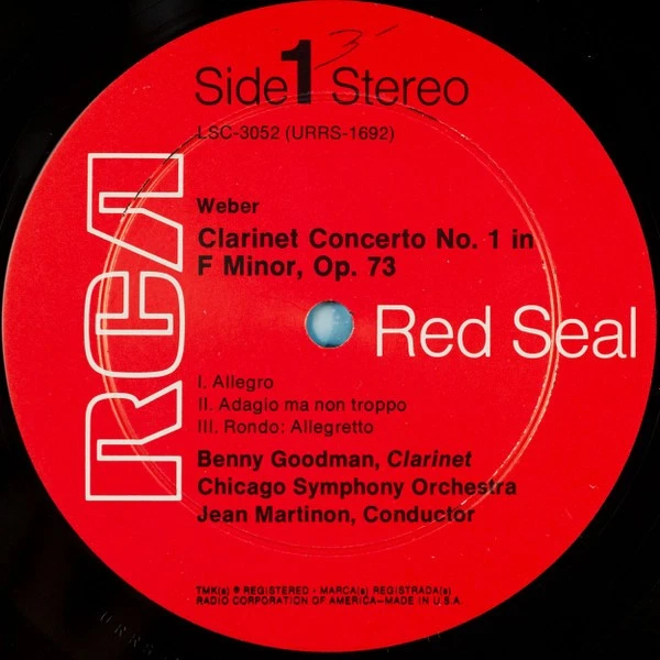 Benny Goodman, Chicago Symphony Orchestra, Jean Martinon, Carl Maria von Weber - - Image 3 of 4