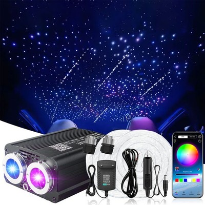 1200 LED RGBW Sternenhimmel Auto Meteor Twinkle Lichtfaser Glasfaser Optik 2-4M