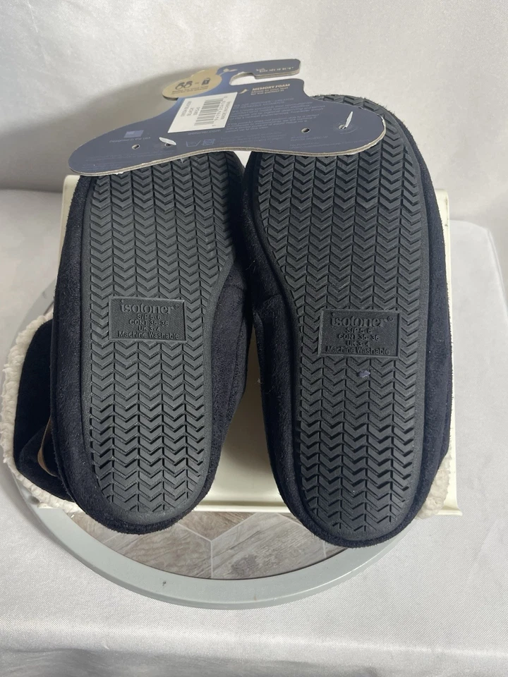 Zapatillas Isotoner Mujer Mocasín Espuma con Memoria Negras Forradas Sherpa Talla S 5-6 Foto 4 de 4
