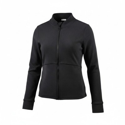 All in Motion Jacket Girls Black Full Zip Ribbed Slim Fit Cropped Sz XL (14) NWT
