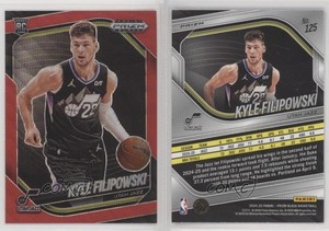 2024-25 Panini Prizm Black Ruby Wave Prizm Kyle Filipowski #125 Rookie RC