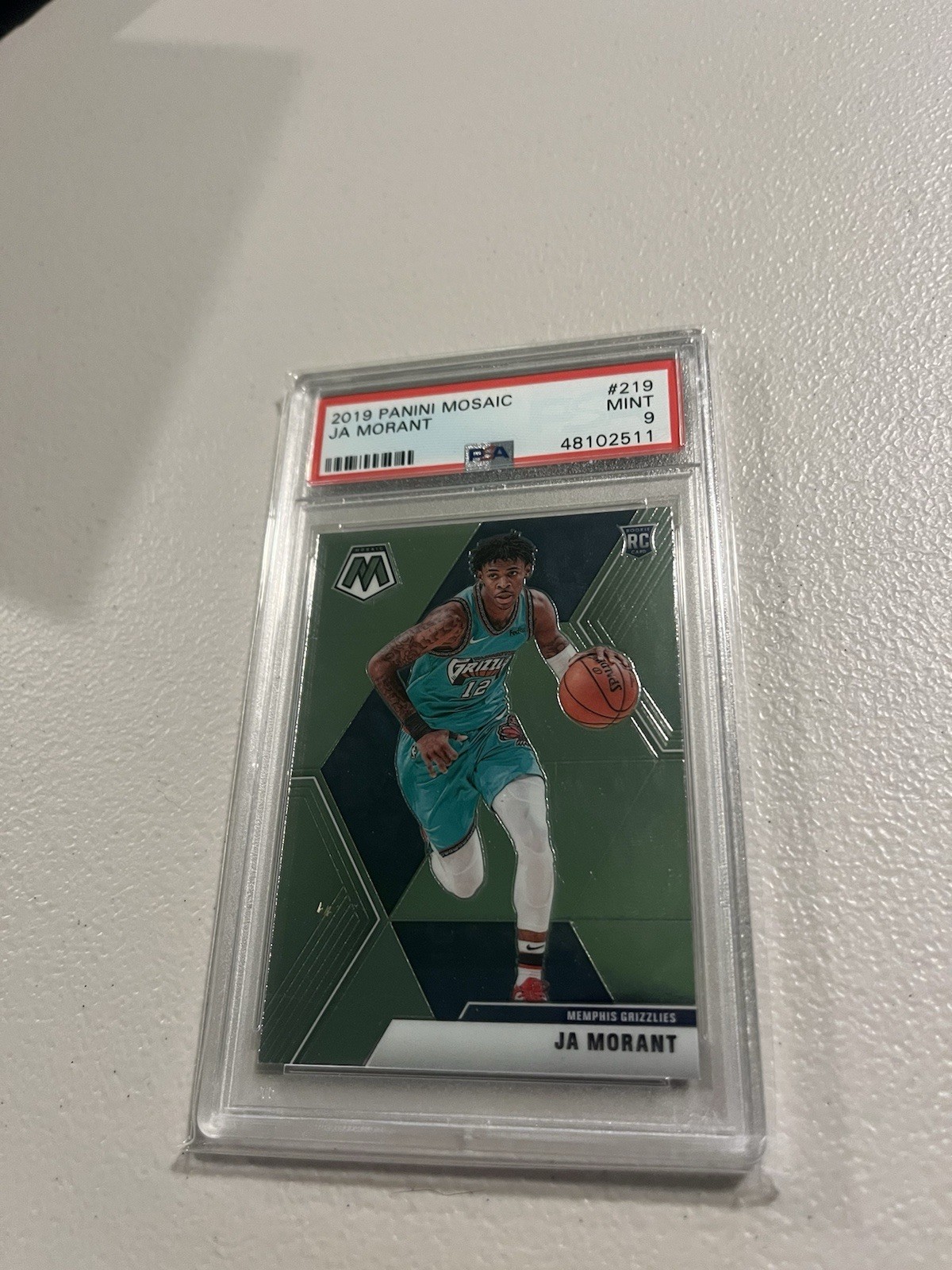 2019-20 Panini Mosaic Rookies Ja Morant #219 Psa 9
