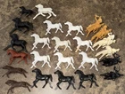 LOT OF 30 VINTAGE MARX WESTERN, ALAMO, CIVIL WAR PLAY SET HORSES RIDERS