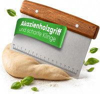 Edelfeld Teigkarte Mit Holzgriff [18Cm] – Edelstahl Teigschaber Zum Backen