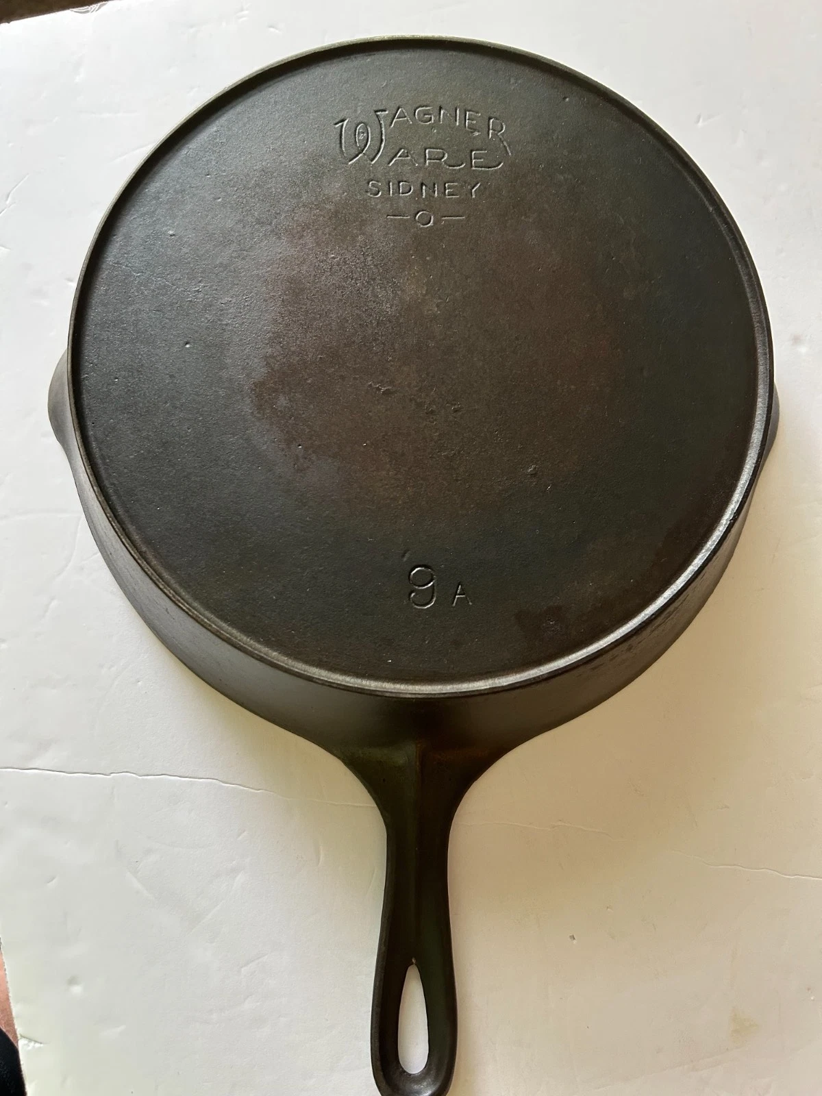 VTG Wagner Ware Cast Iron Skillet 9A Sidney -O- High Logo w/Heat Ring
