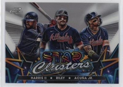 2023 Topps Cosmic Chrome Stars Clusters Michael Harris II Austin Riley 10y3
