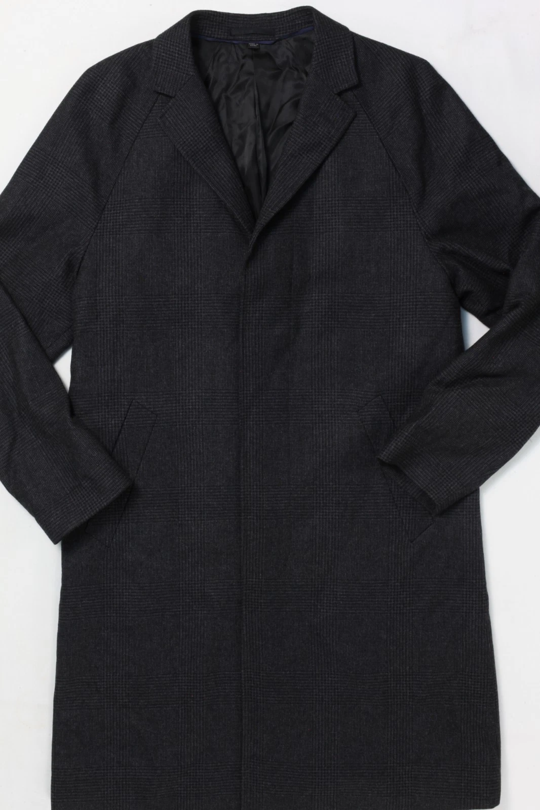 J Crew Destination Water Repellant Glen Check Italian Wool Overcoat Coat 40R