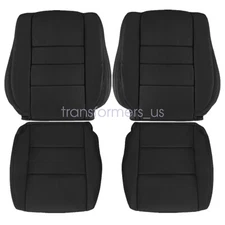 Fits 2011 Honda Accord Driver & Passenger Bottom & Lean Back Seat Cover Black