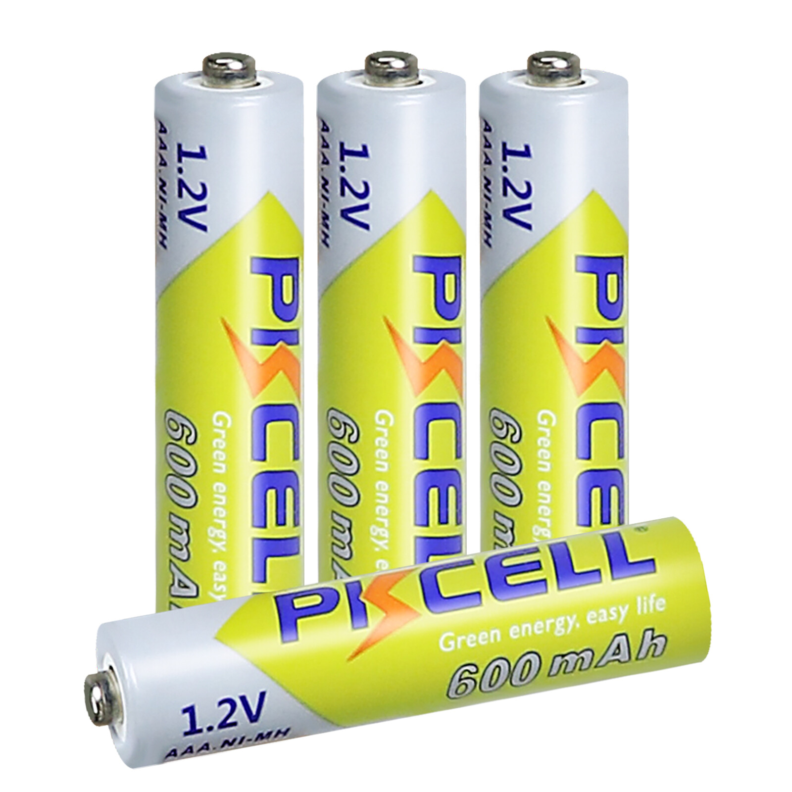 4X PKCELL AAA Rechargeable Batteries NiMH 1.2v 600mAh Battery for Solar Light US-image