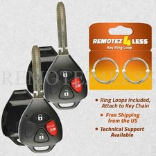 2 For Toyota Corolla Matrix Rav4 Yaris Keyless Remote Car Key Fob Shell Case