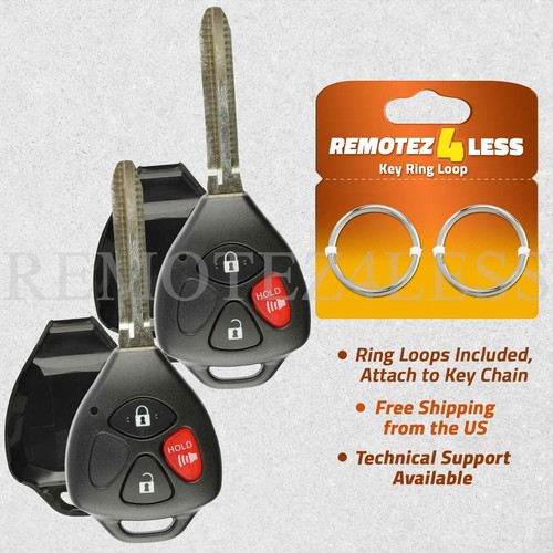 2 for Toyota Corolla Matrix RAV4 Yaris Keyless Remote Car Key Fob Shell Case - Picture 1 of 6