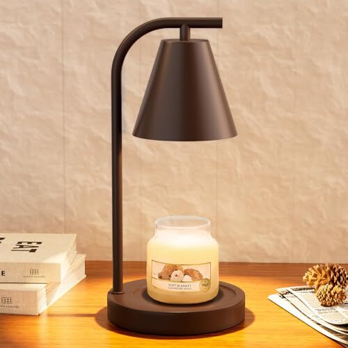 Brauner Kerzenwärmer, Kerzenwärmer Lampe mit Timer, elektrischer Kerzenlampenwärmer - Bild 1 von 7