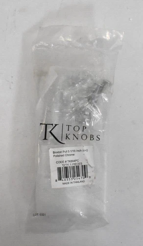 Top Knobs TK884PC Brixton Pull Polished Chrome & Hardware 5-1/16" C To C 5-5/8" - Picture 1 of 4