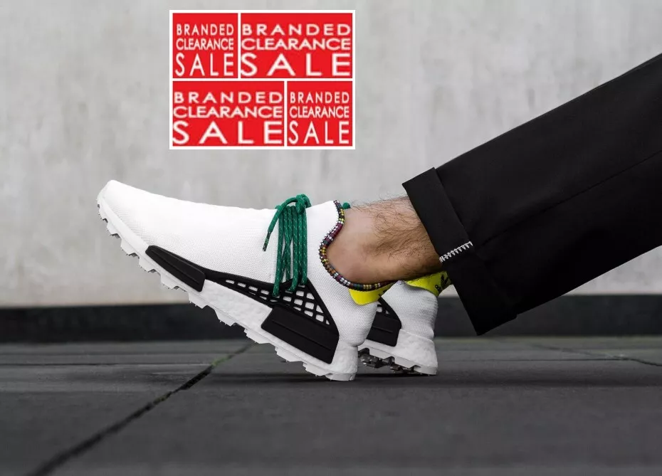 BNIB New Men ADIDAS Pharrell Williams Solar Hu NMD White size 7.5uk