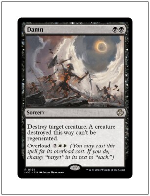 1x Damn, Lost Caverns of Ixalan Commander, Magic MTG NM