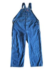 Dickies Mens Bib overalls/coveralls workwear apparel Indigo 44x32