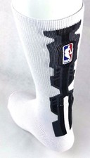 NBA Crew Socks White Socks Black, Gray Large