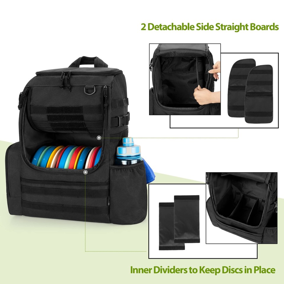 Disc Golf Bag with 2426 Discs Capacity, Disc Golf Backpack with