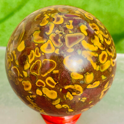 380g Natural Colorful Nuwa Stone Sphere Quartz Crystal Ball Specimen Healing