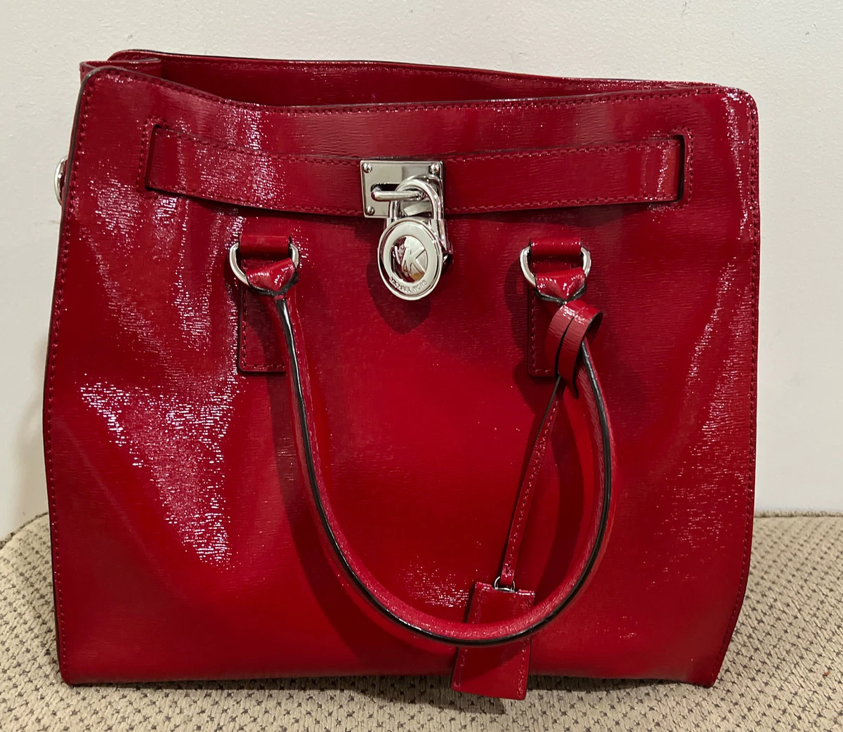 MICHAEL Michael Kors Michael Kors Red Saffiano Leather Hamilton