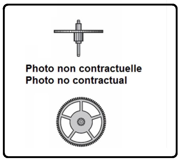 Roue de seconde de haute précision pour calibre ETA Unitas 6498 hauteur 4.75mm