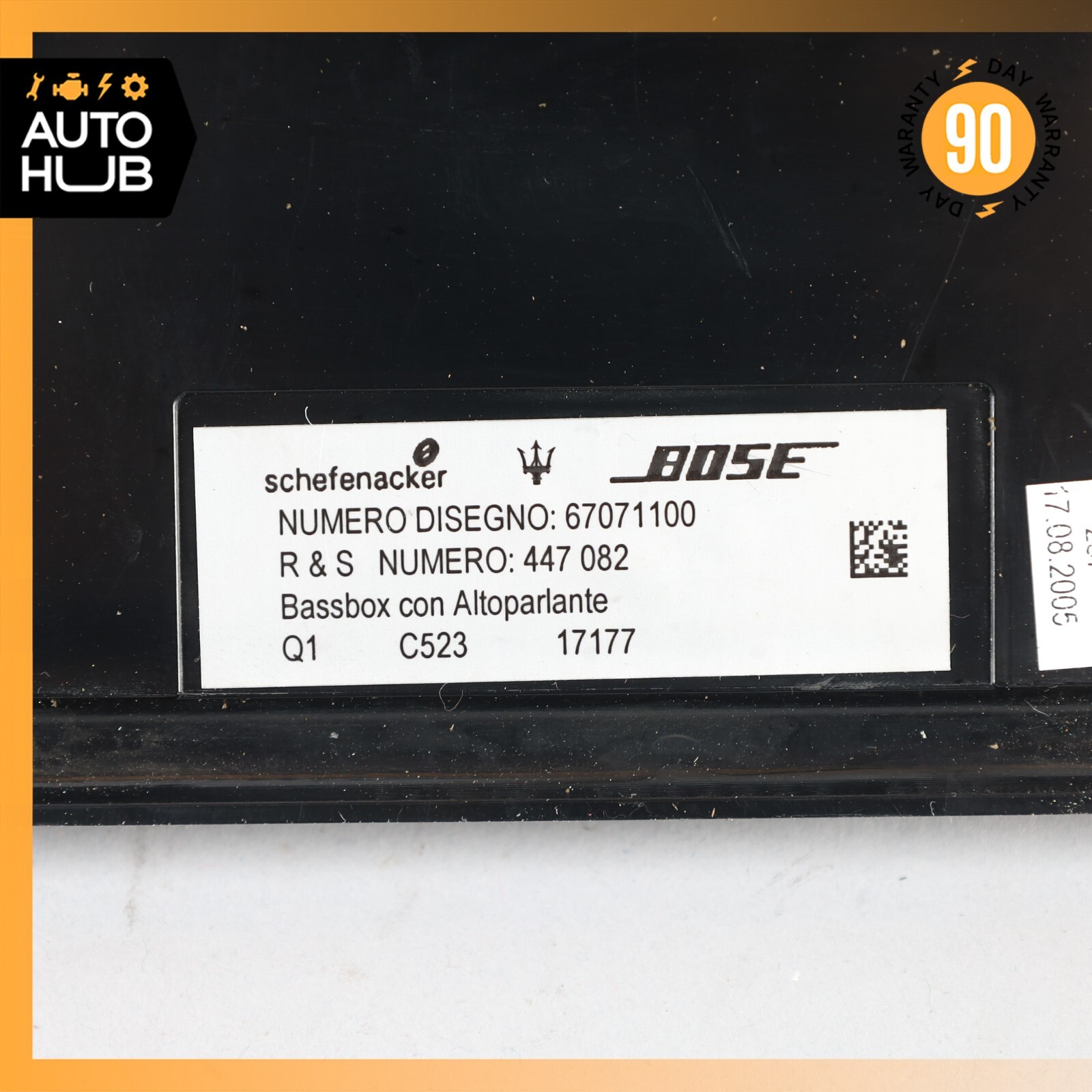 03-19 Maserati Quattroporte Front Bose Subwoofer Sub Woofer Sound Speaker OEM