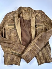 Edgy Faux Snake Skin Jacket Size Small Women’s J2 Zipper Accents