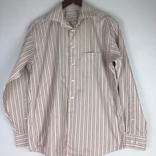 PRONTO UOMO Men's Non-Iron Classic Fit M Long-Sleeve Dress Shirt - EUC