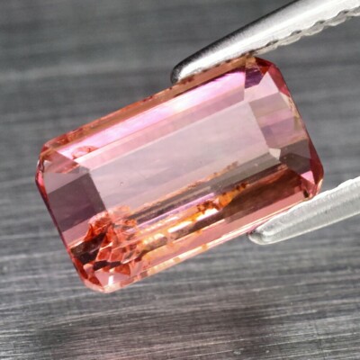 1.57 Ct Turmalina Rosa Sin Calefacción Origen Mozambiqu forma Octagono(Ver Vídeo