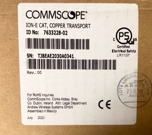 COMMSCOPE 763328 02 ION-E CAT Copper Transport POE Control Module