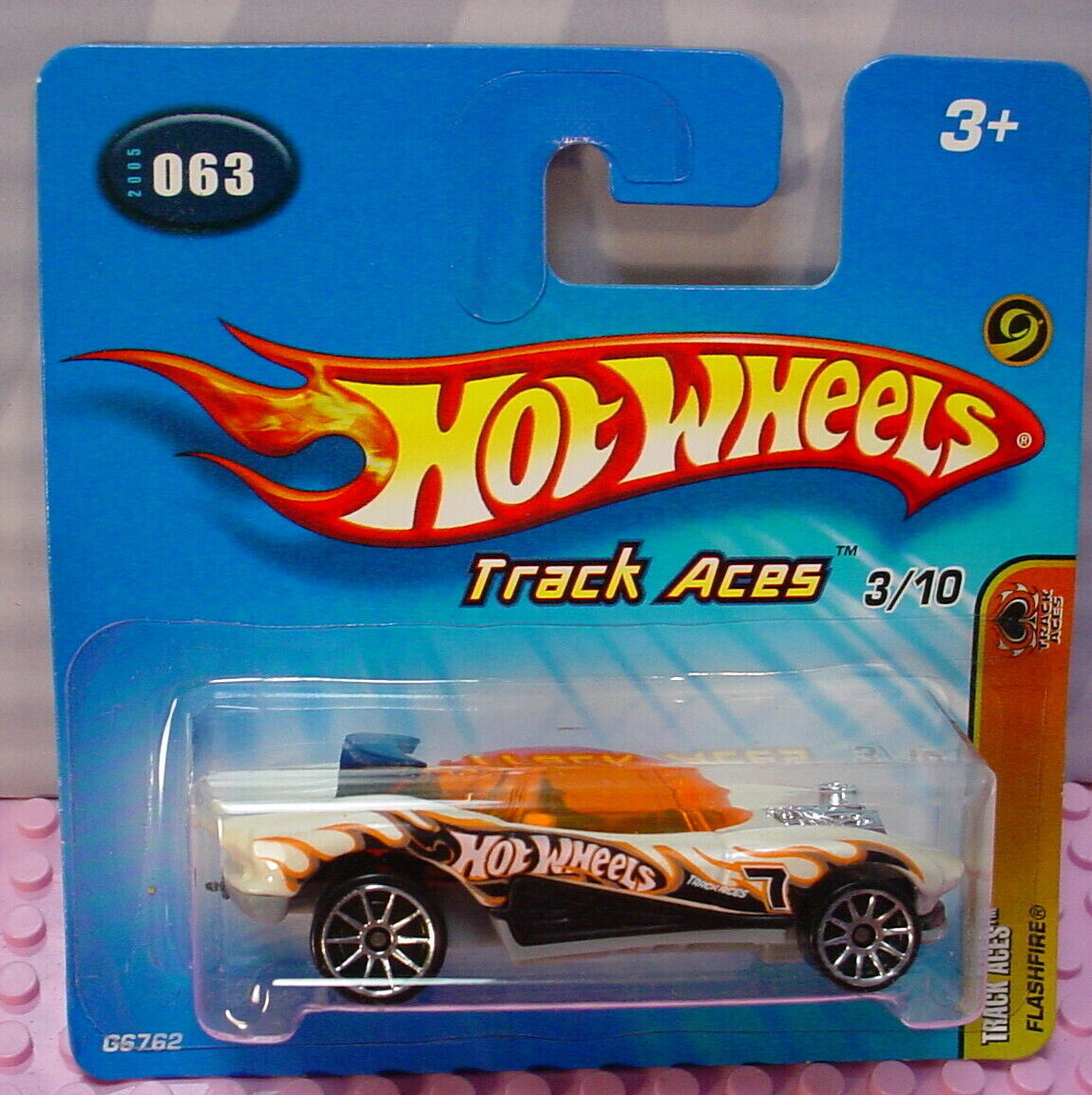 Voiture Hot Wheels Flashfire 2005 - Série Track Aces Collector #63 - Long Card US 1/64 Neuve