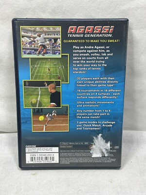 Jeu PS2 Agassi Tennis Génération - Sony PlayStation 2 - Bon état