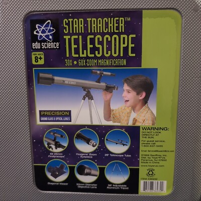 Edu Science Star Tracker Telescope Toys R Us 30x-60x Zoom Magnification NWOT 